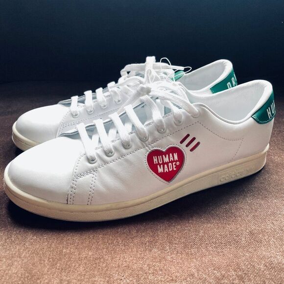 Adidas Stan Smith Human Made Athletic Tennis Shoe White Trainer Mens 9.5 RARE SZ - Picture 3 of 8